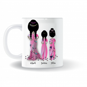 Asian Mother and Daughter Personalised Mug
