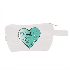 Heart Name Zipper Bag